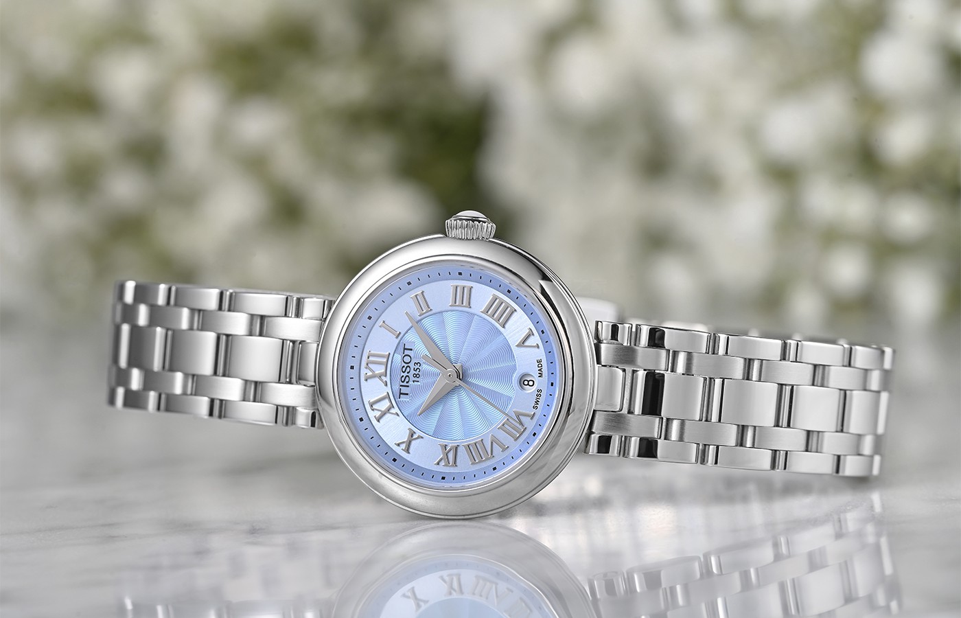 天梭小美人系列淡蓝款腕表，让你的520更加浪漫！（图）